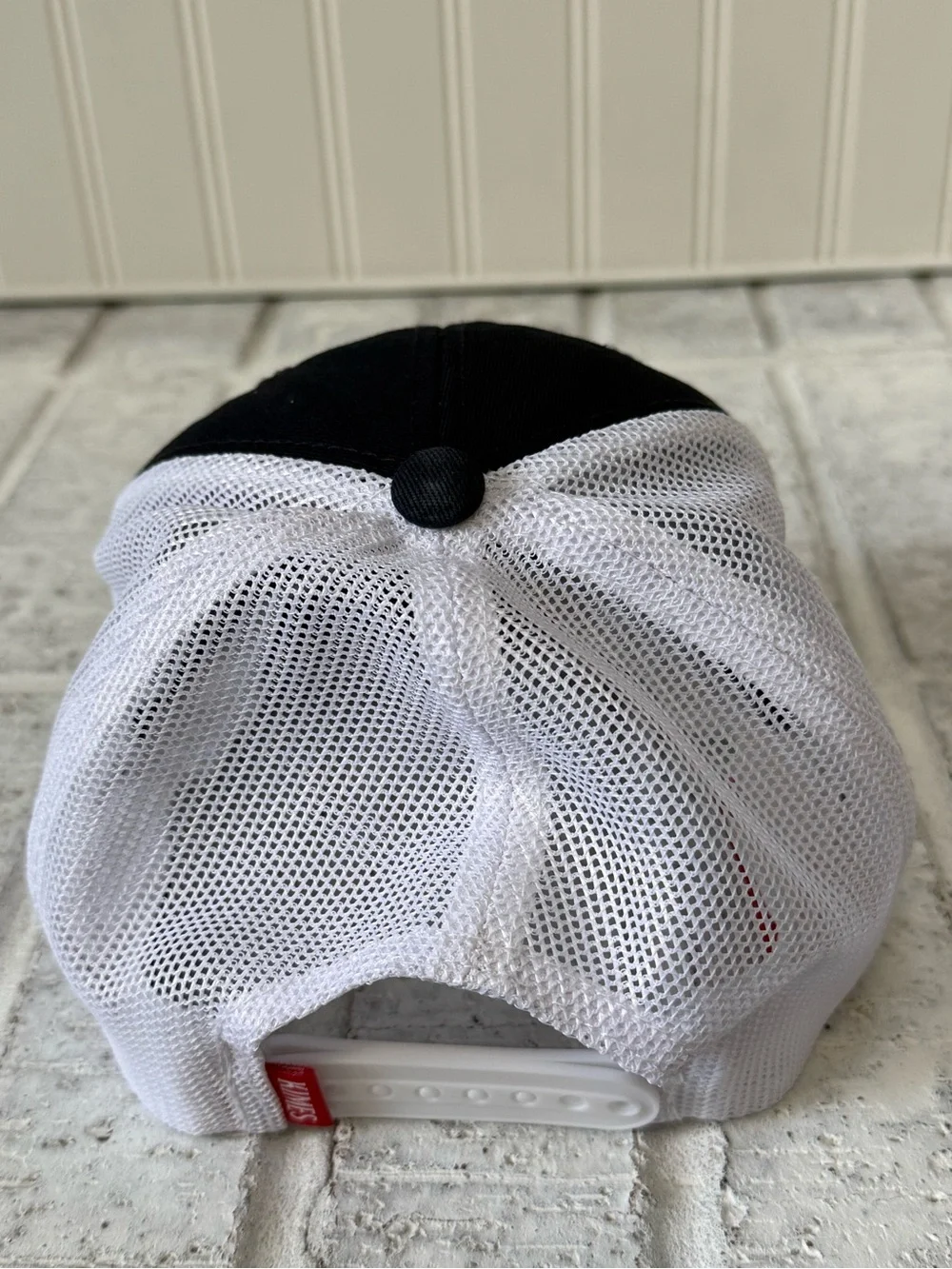 Kimes Ranch American Flag Longhorn Trucker Hat Navy White Mesh Snapback